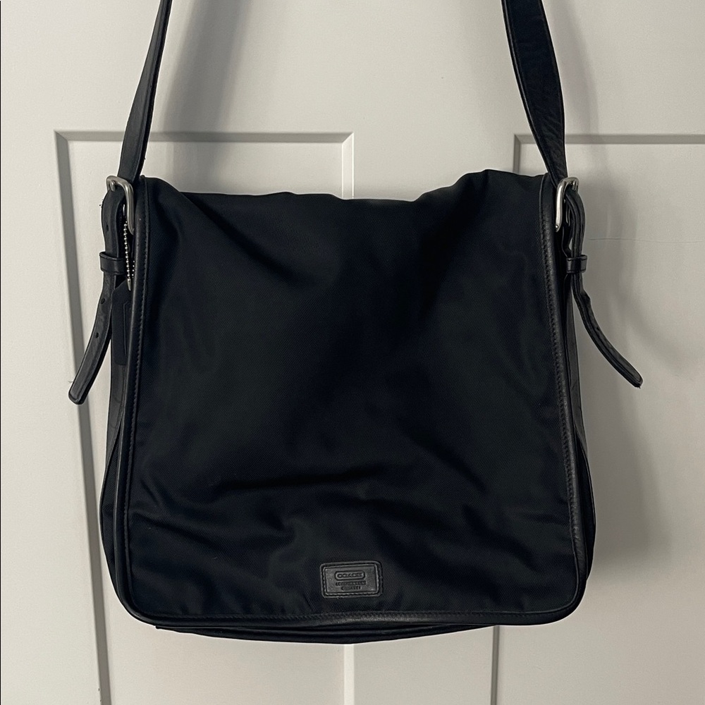 Coach Black Canvas Messenger Bag